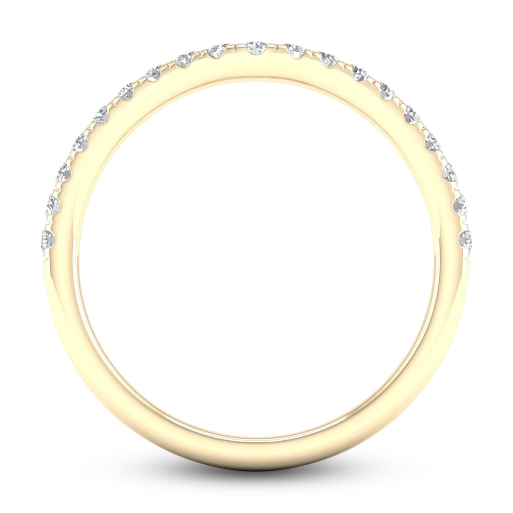 Diamond Contour Wedding Band 1/4 ct tw Round 14K Yellow Gold 49skhF3i Diamond Contour Wedding Band 1/4 ct tw Round 14K Yellow Gold 49skhF3i