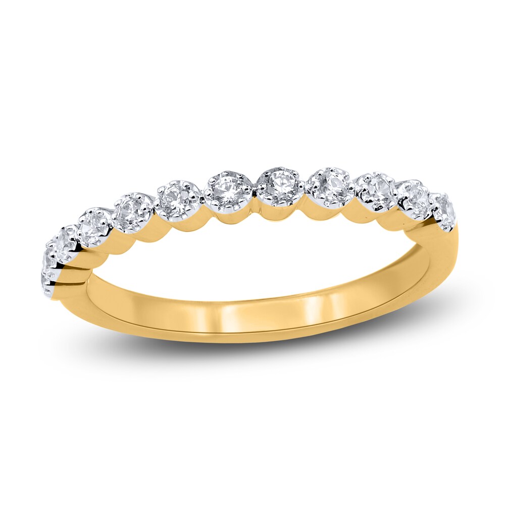Diamond Wedding Band 1/5 ct tw Round 14K Yellow Gold 4HFZW8ev