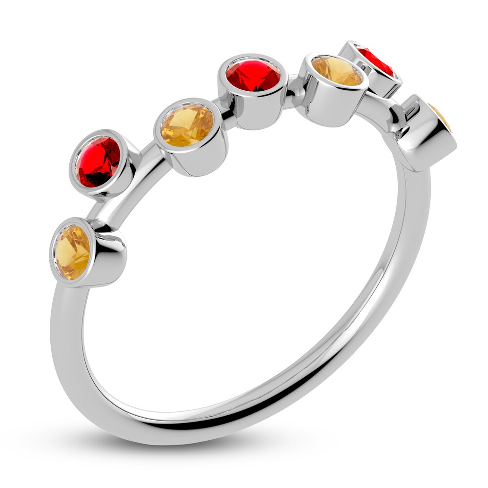 Juliette Maison Natural Citrine & Natural Ruby Ring 10K White Gold 4Rs1Mk9F Juliette Maison Natural Citrine & Natural Ruby Ring 10K White Gold 4Rs1Mk9F