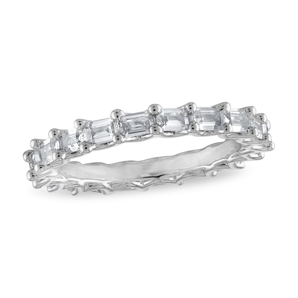 Diamond Eternity Band 2 ct tw Emerald-cut 14K White Gold 4THoyvPf Diamond Eternity Band 2 ct tw Emerald-cut 14K White Gold 4THoyvPf