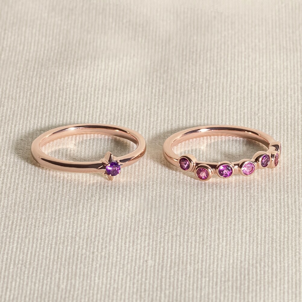 Juliette Maison Natural Amethyst & Natural Aquamarine Ring 10K White Gold 4TmO07nD