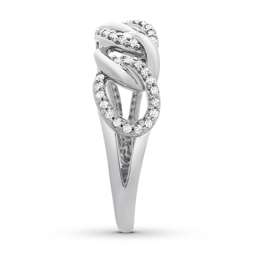 Diamond Link Ring 1/4 carat tw Round 10K White Gold 4Vmz4mZ1 Diamond Link Ring 1/4 carat tw Round 10K White Gold 4Vmz4mZ1