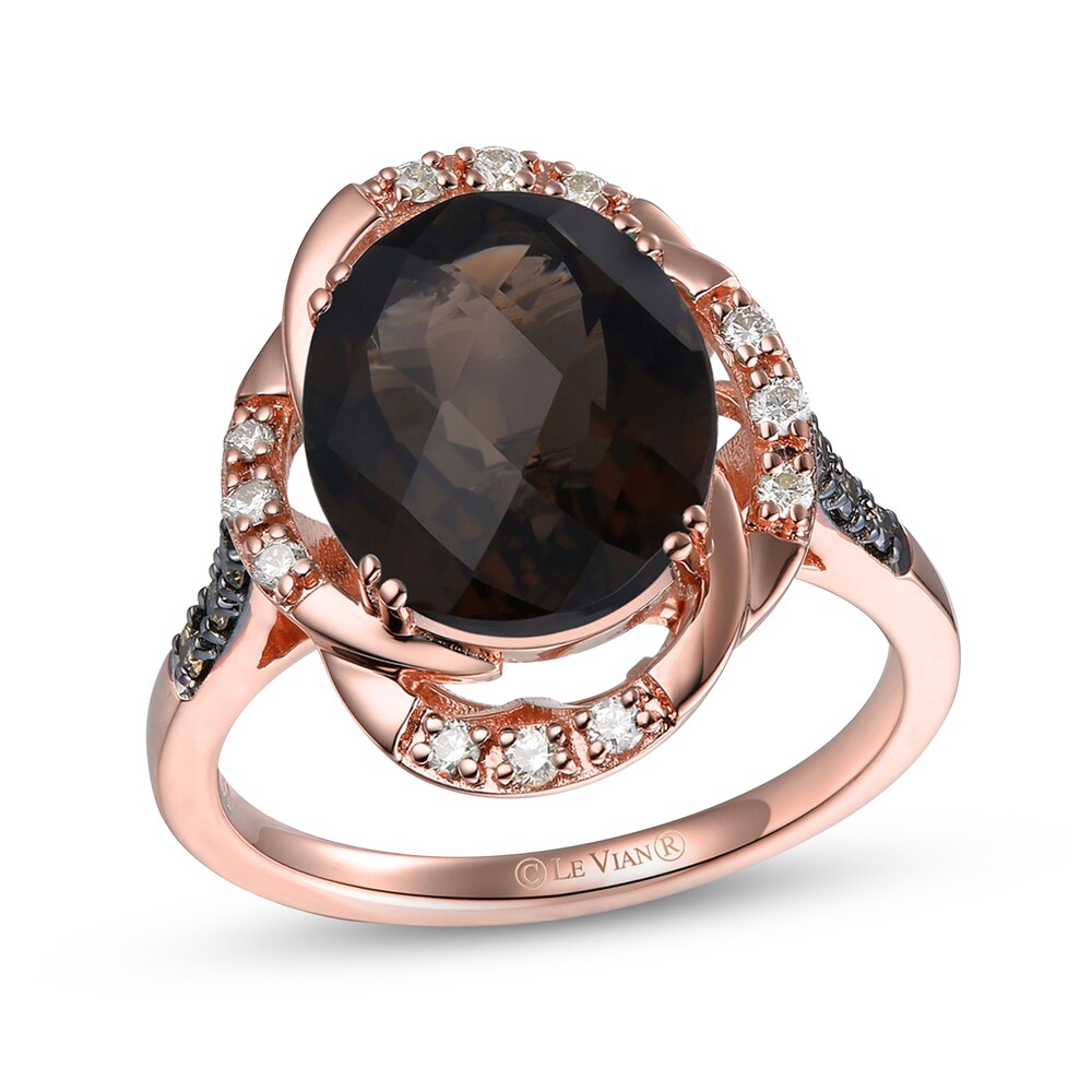 Le Vian Natural Smoky Quartz Ring 1/5 ct tw Diamonds 14K Strawberry Gold 4WVdDyBH Le Vian Natural Smoky Quartz Ring 1/5 ct tw Diamonds 14K Strawberry Gold 4WVdDyBH