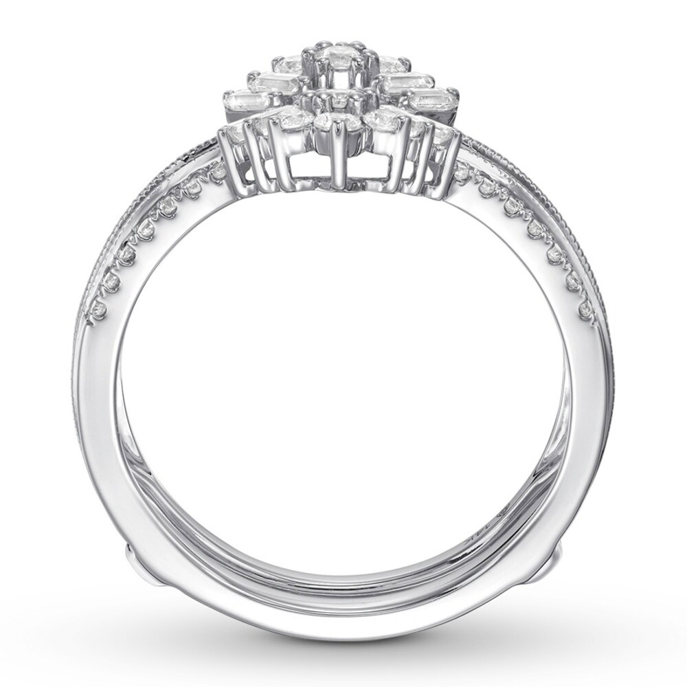 Diamond Enhancer Ring 1/2 ct tw Round/Baguette 14K White Gold 4XuJKKBq Diamond Enhancer Ring 1/2 ct tw Round/Baguette 14K White Gold 4XuJKKBq