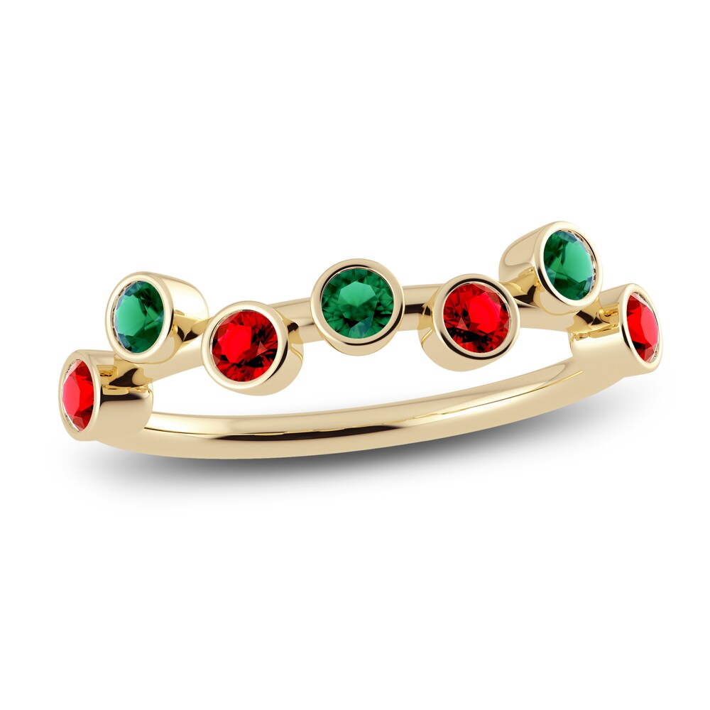 Juliette Maison Natural Ruby & Natural Emerald Ring 10K Yellow Gold 4nBEns5N Juliette Maison Natural Ruby & Natural Emerald Ring 10K Yellow Gold 4nBEns5N