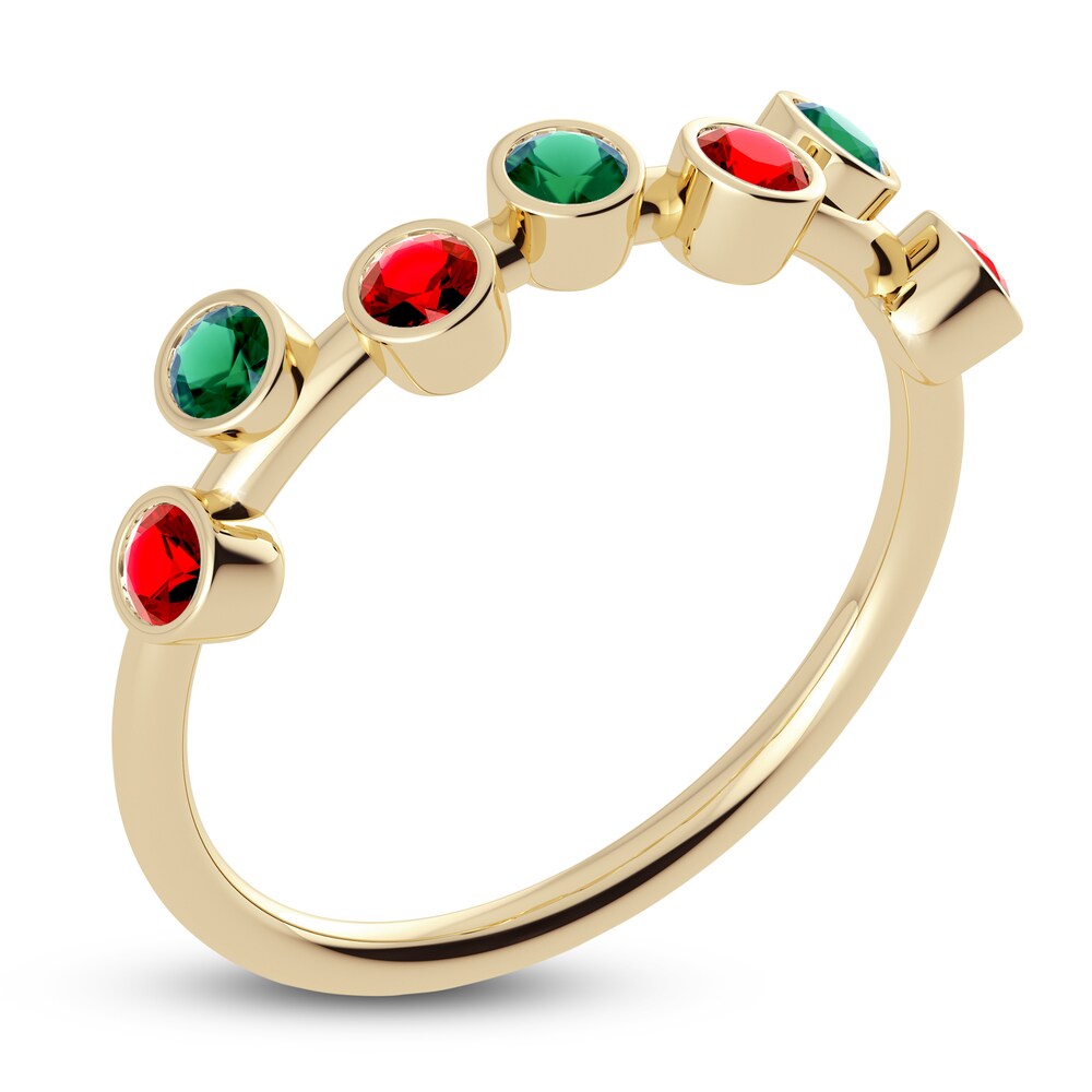 Juliette Maison Natural Ruby & Natural Emerald Ring 10K Yellow Gold 4nBEns5N Juliette Maison Natural Ruby & Natural Emerald Ring 10K Yellow Gold 4nBEns5N