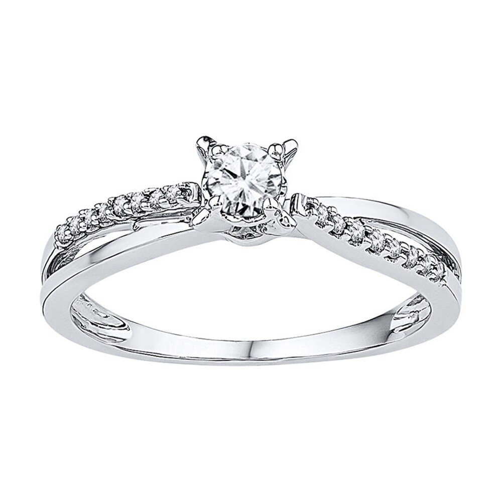 Diamond Promise Ring 1/4 ct tw Round-cut 10K White Gold 4xm5VW1E Diamond Promise Ring 1/4 ct tw Round-cut 10K White Gold 4xm5VW1E