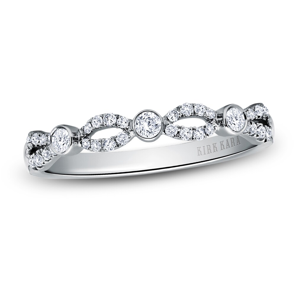 Kirk Kara Twisted Diamond Wedding Band 1/5 ct tw Round 14K White Gold 532DsQsk