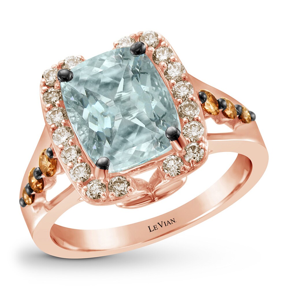 Le Vian Aquamarine Ring 5/8 ct tw Diamonds 14K Strawberry Gold 57jdaUsU Le Vian Aquamarine Ring 5/8 ct tw Diamonds 14K Strawberry Gold 57jdaUsU