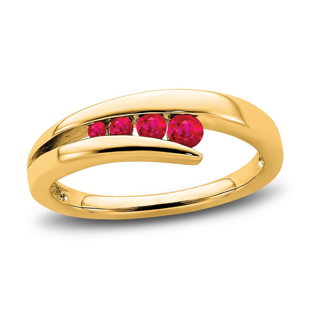 Natural Ruby 4-Stone Ring 14K Yellow Gold 58M8ZvIY Natural Ruby 4-Stone Ring 14K Yellow Gold 58M8ZvIY