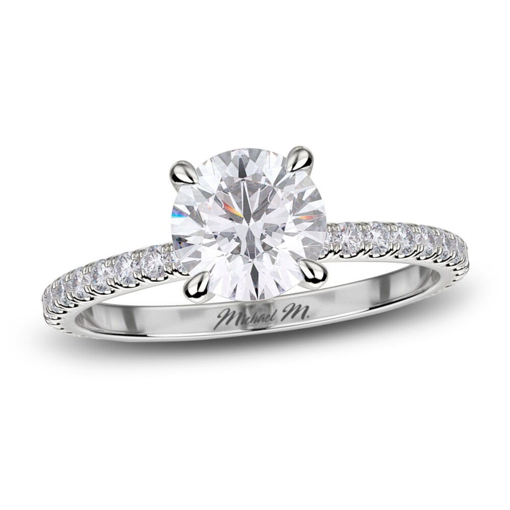 Michael M Diamond Engagement Ring Setting 1/4 ct tw Round 18K White Gold (Center diamond is sold separately) 5A9Xlf6O Michael M Diamond Engagement Ring Setting 1/4 ct tw Round 18K White Gold (Center diamond is sold separately) 5A9Xlf6O