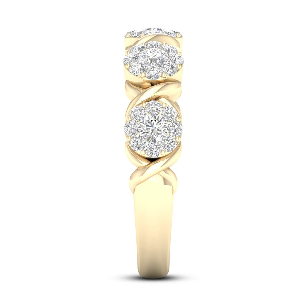 Diamond Anniversary Ring 3/4 ct tw 14K Yellow Gold 5BGXCuMY Diamond Anniversary Ring 3/4 ct tw 14K Yellow Gold 5BGXCuMY