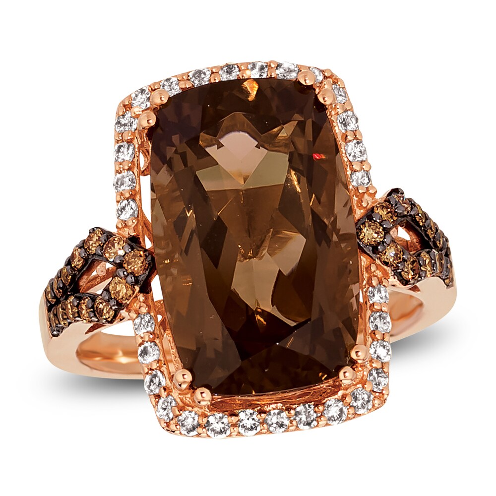 Le Vian Natural Chocolate Quartz Ring 1/2 ct tw Diamonds 14K Strawberry Gold 5E5vLJEw Le Vian Natural Chocolate Quartz Ring 1/2 ct tw Diamonds 14K Strawberry Gold 5E5vLJEw