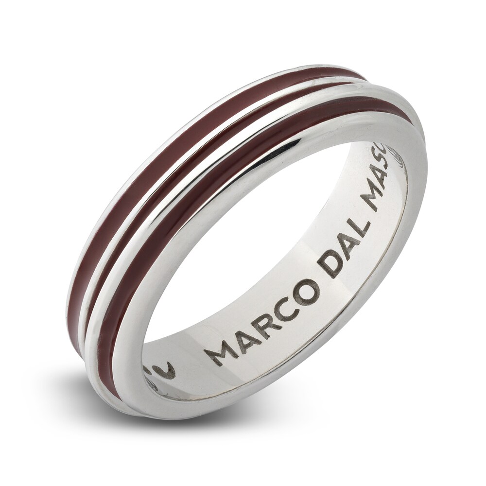 Marco Dal Maso Men\'s Acies Thin Ring Red Enamel Sterling Silver 5FWoFapL Marco Dal Maso Men\'s Acies Thin Ring Red Enamel Sterling Silver 5FWoFapL