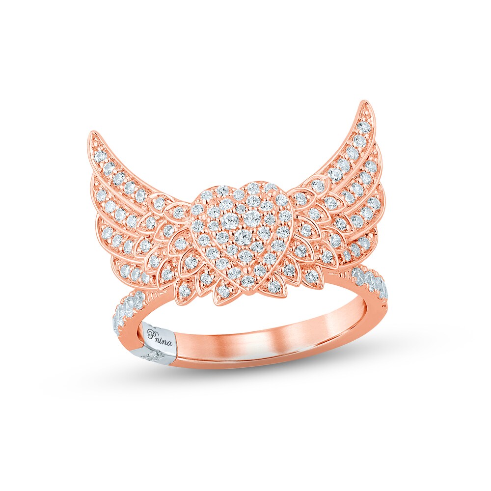 Pnina Tornai Diamond Winged Heart Ring 5/8 ct tw Round 14K Rose Gold 5nZqxIoM Pnina Tornai Diamond Winged Heart Ring 5/8 ct tw Round 14K Rose Gold 5nZqxIoM