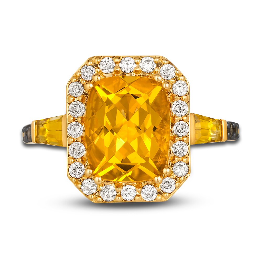 Le Vian Natural Citrine Ring 3/8 ct tw Round 14K Honey Gold 5nqT4Z8F