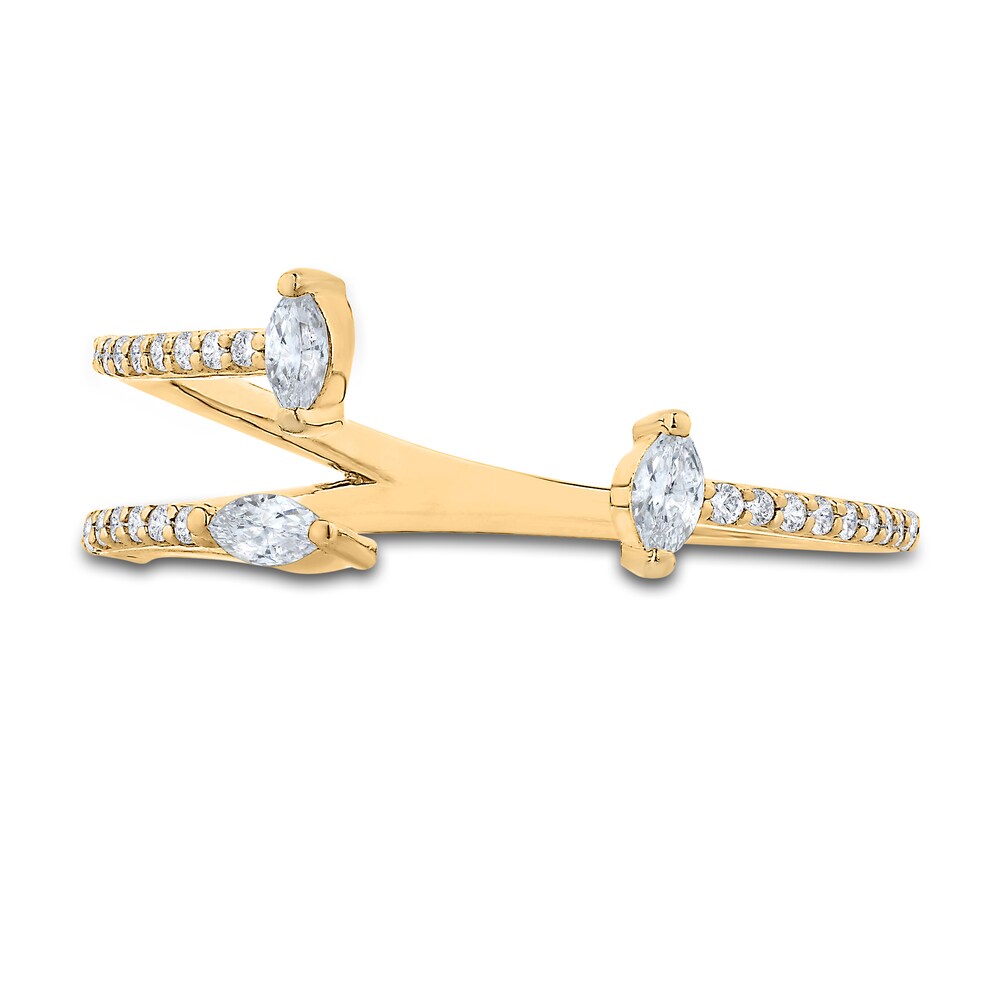 Diamond Ring 1/4 ct tw Round/Marquise 10K Yellow Gold 66WymCs8 Diamond Ring 1/4 ct tw Round/Marquise 10K Yellow Gold 66WymCs8