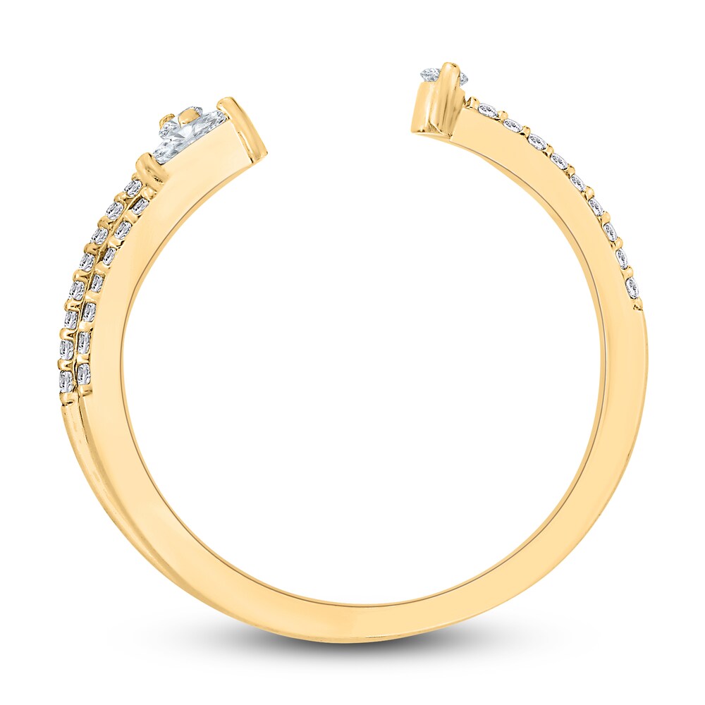 Diamond Ring 1/4 ct tw Round/Marquise 10K Yellow Gold 66WymCs8 Diamond Ring 1/4 ct tw Round/Marquise 10K Yellow Gold 66WymCs8