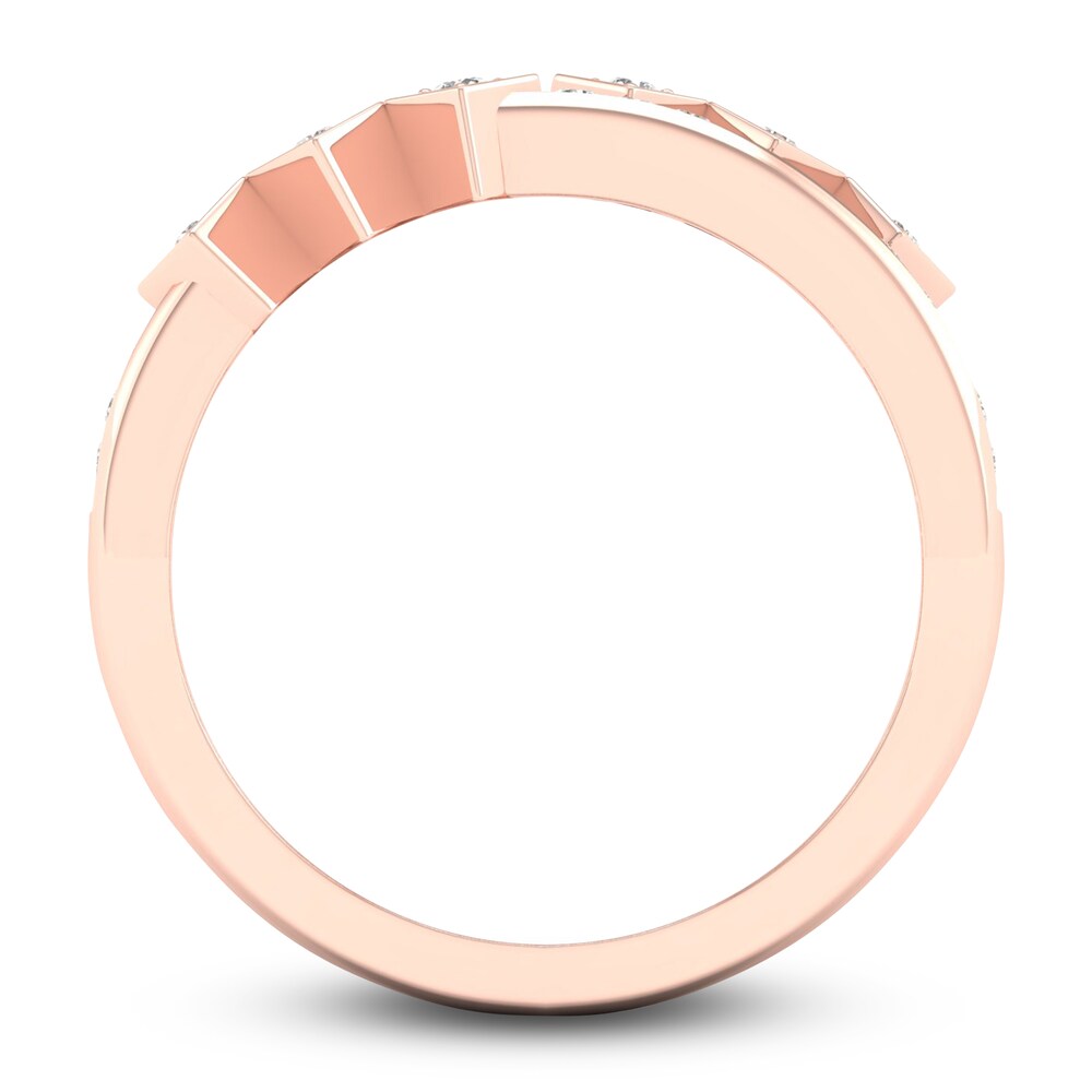 Diamond Stackable Ring 1/5 ct tw Round 14K Rose Gold 6BqGTn9R Diamond Stackable Ring 1/5 ct tw Round 14K Rose Gold 6BqGTn9R