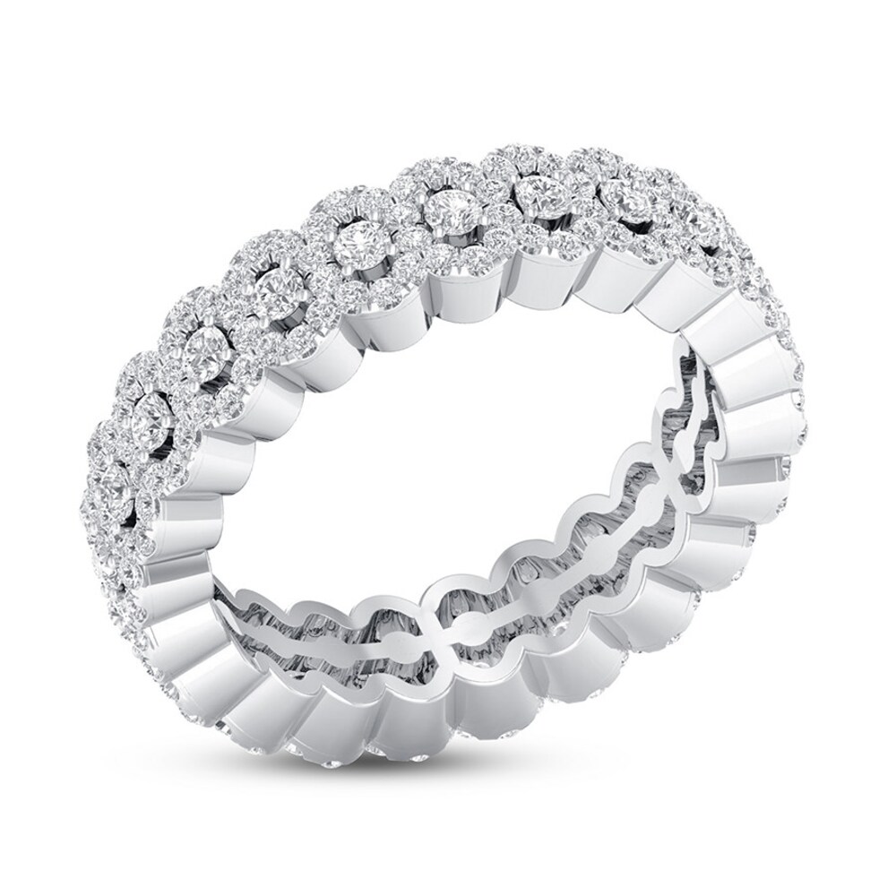 Diamond Eternity Band 1 ct tw Round 14K White Gold 6J9HljcI
