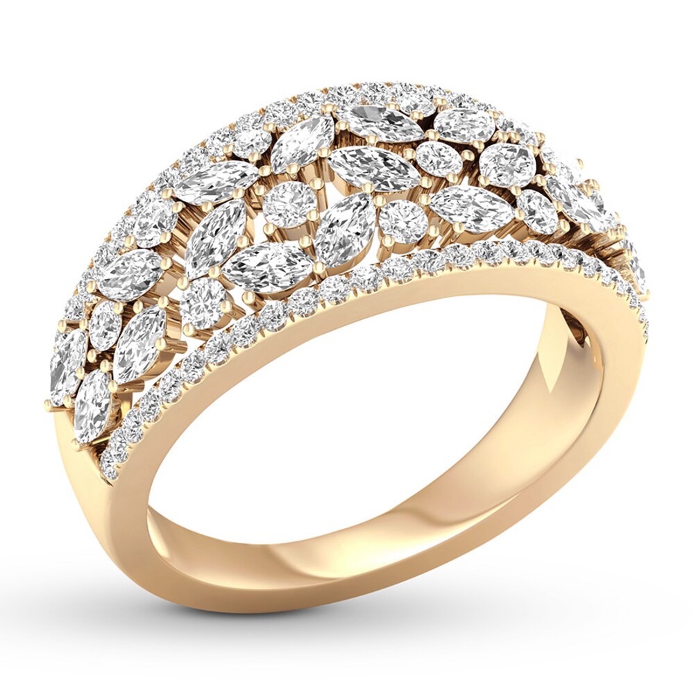 Diamond Anniversary Band 1-1/5 ct tw Round/Marquise 14K Gold 6JAnfpky Diamond Anniversary Band 1-1/5 ct tw Round/Marquise 14K Gold 6JAnfpky