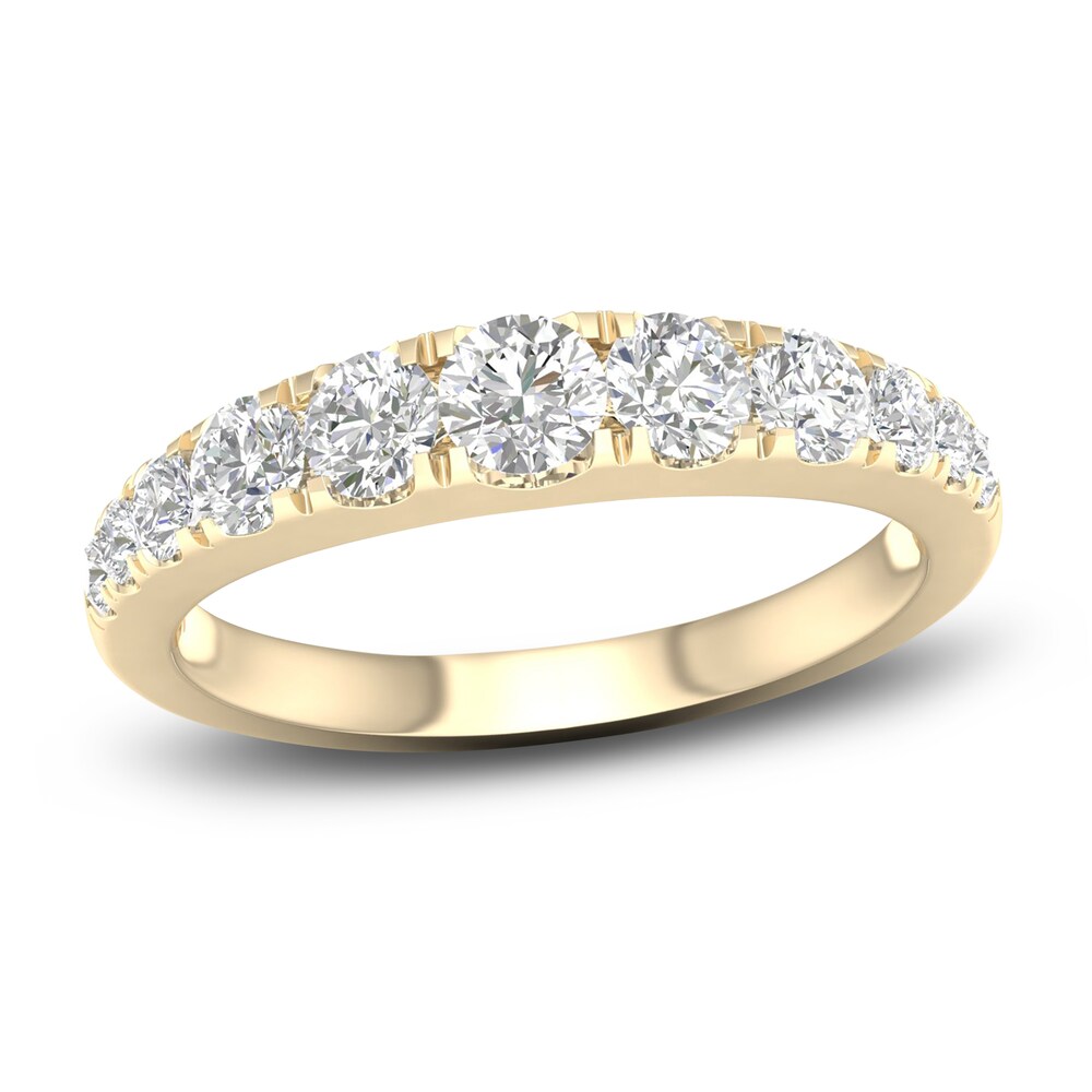 Graduated Diamond Anniversary Band 1 ct tw Round 14K Yellow Gold 6R7hOl7E Graduated Diamond Anniversary Band 1 ct tw Round 14K Yellow Gold 6R7hOl7E