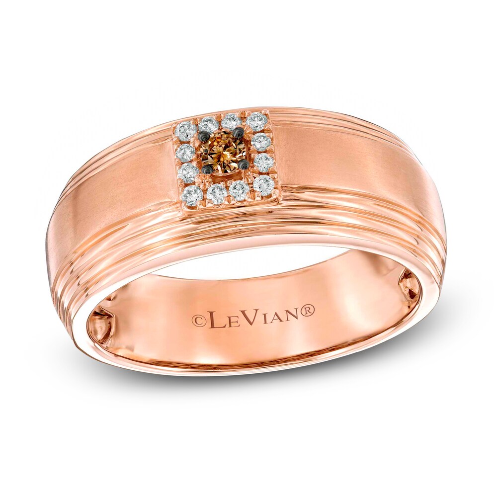 Le Vian Men\'s Diamond Ring 1/6 carat tw 14K Strawberry Gold 6TBcy1yr Le Vian Men\'s Diamond Ring 1/6 carat tw 14K Strawberry Gold 6TBcy1yr