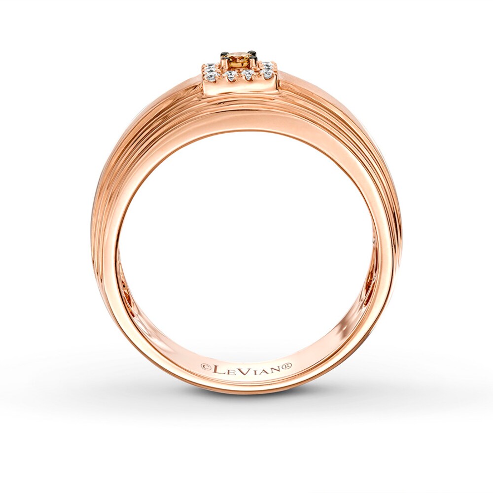 Le Vian Men\'s Diamond Ring 1/6 carat tw 14K Strawberry Gold 6TBcy1yr Le Vian Men\'s Diamond Ring 1/6 carat tw 14K Strawberry Gold 6TBcy1yr