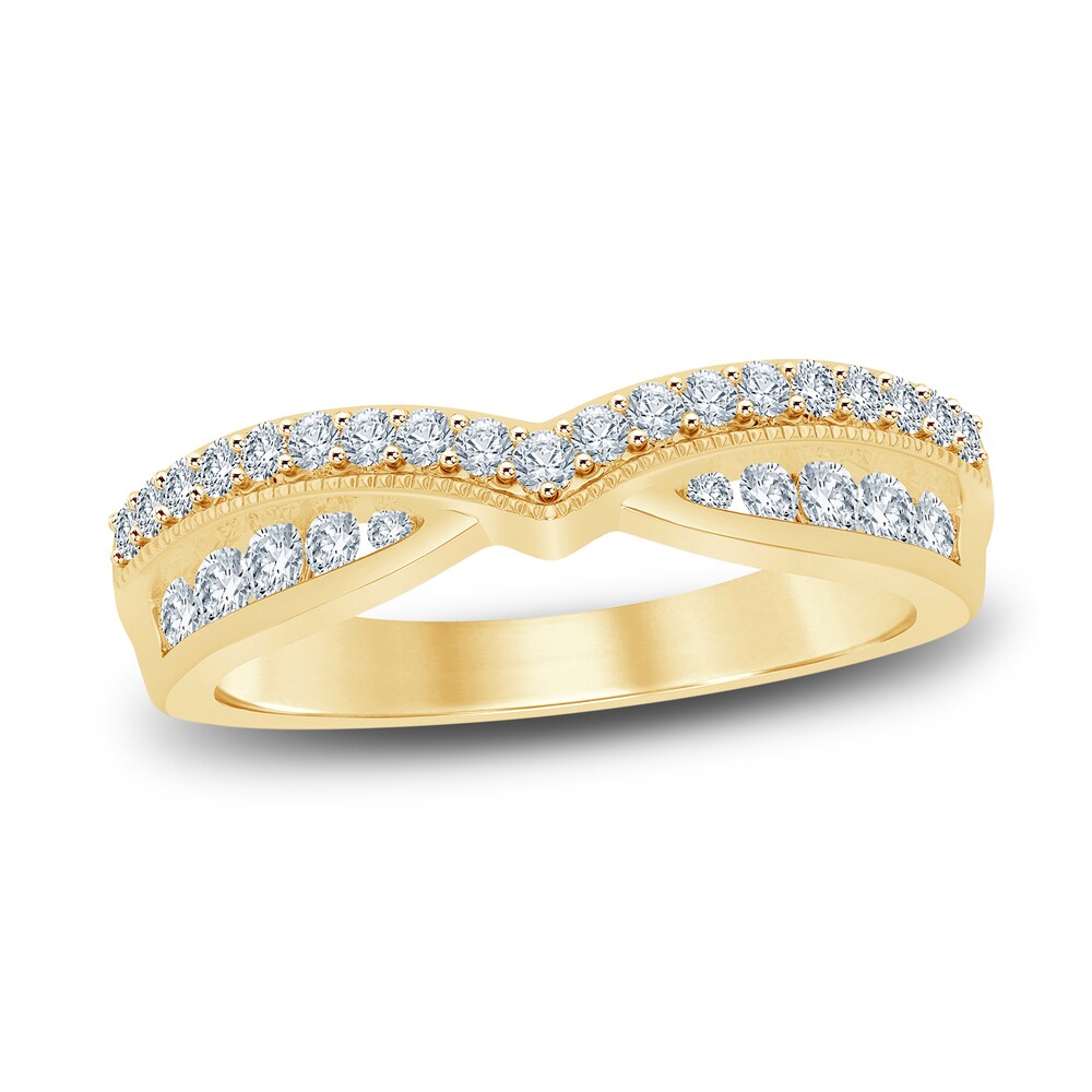 Diamond Contour Anniversary Band 1/2 ct tw Round 14K Yellow Gold 6YbhKb6j Diamond Contour Anniversary Band 1/2 ct tw Round 14K Yellow Gold 6YbhKb6j