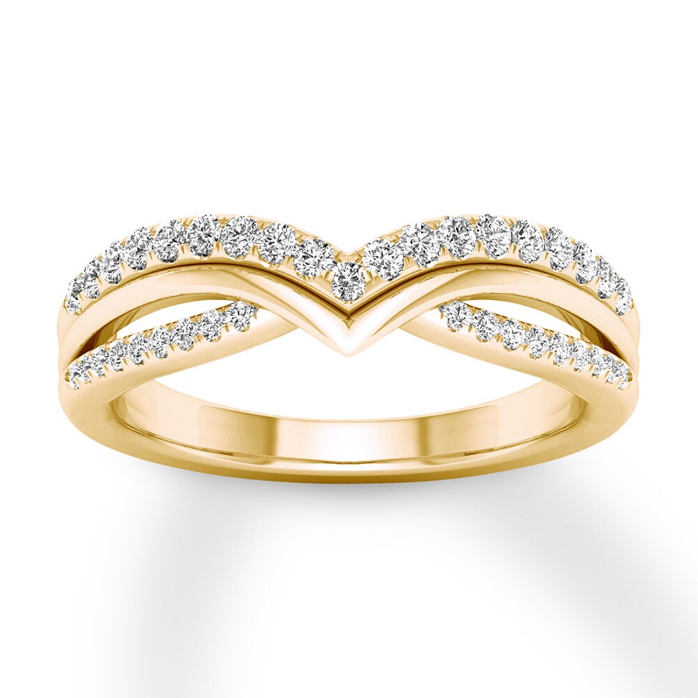 Diamond Contour Ring 1/3 carat tw Round 10K Yellow Gold 6b3unHmR Diamond Contour Ring 1/3 carat tw Round 10K Yellow Gold 6b3unHmR