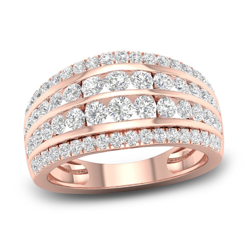 Diamond 4-Row Anniversary Band 1 ct tw Round 14K Rose Gold 6e3aGG7k Diamond 4-Row Anniversary Band 1 ct tw Round 14K Rose Gold 6e3aGG7k