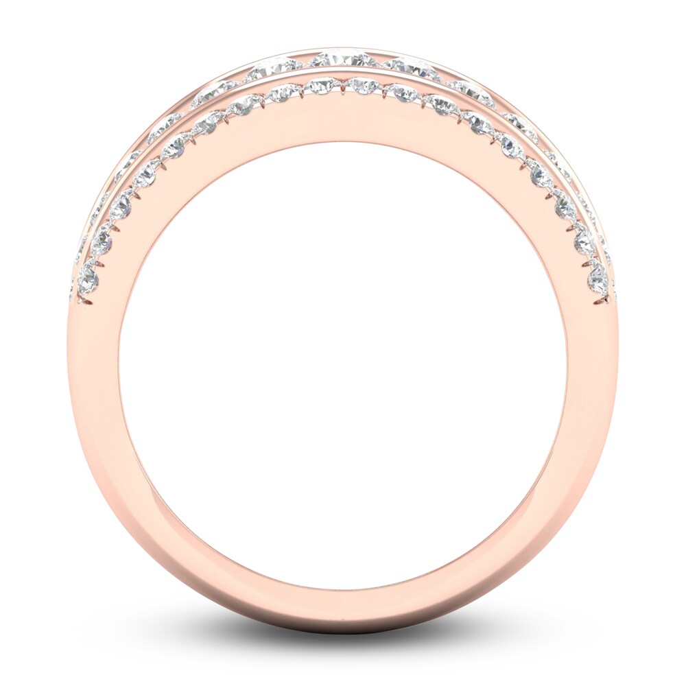 Diamond 4-Row Anniversary Band 1 ct tw Round 14K Rose Gold 6e3aGG7k Diamond 4-Row Anniversary Band 1 ct tw Round 14K Rose Gold 6e3aGG7k