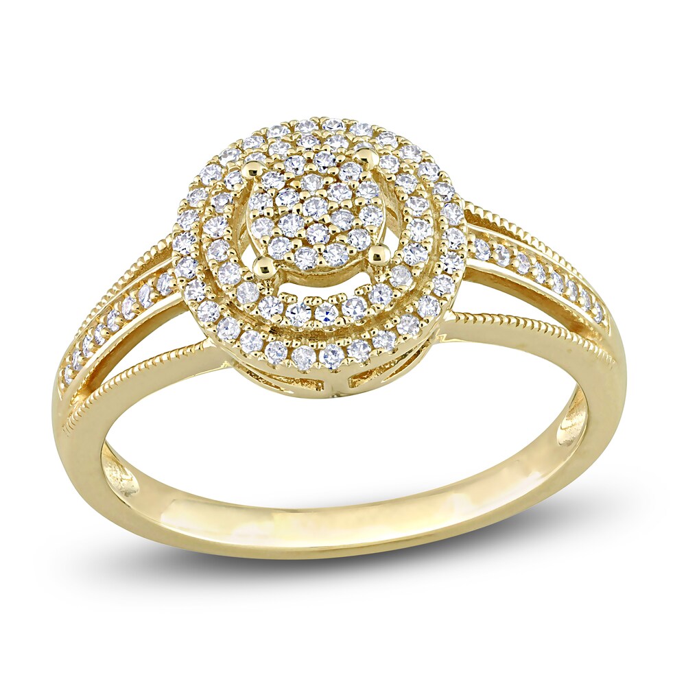 Diamond Halo Ring 1/4 ct tw Round 10K Yellow Gold 6kh3Xqy3 Diamond Halo Ring 1/4 ct tw Round 10K Yellow Gold 6kh3Xqy3