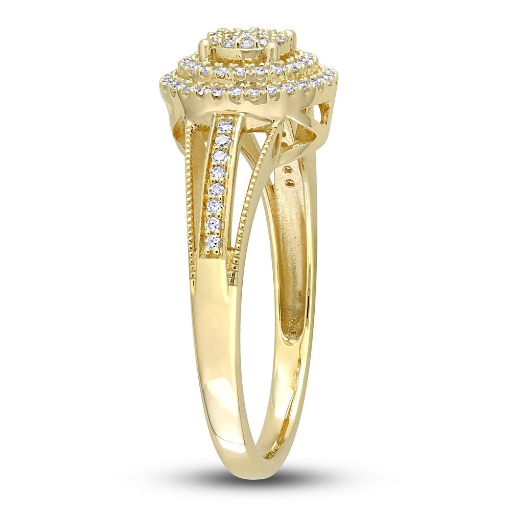Diamond Halo Ring 1/4 ct tw Round 10K Yellow Gold 6kh3Xqy3 Diamond Halo Ring 1/4 ct tw Round 10K Yellow Gold 6kh3Xqy3
