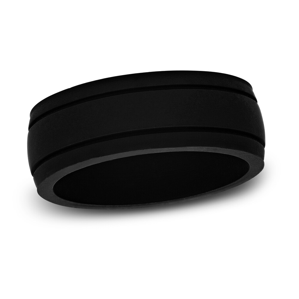 Black Silicone Men's Wedding Band 8mm 6kpuohOQ