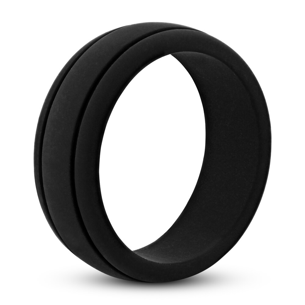 Black Silicone Men\'s Wedding Band 8mm 6kpuohOQ Black Silicone Men\'s Wedding Band 8mm 6kpuohOQ