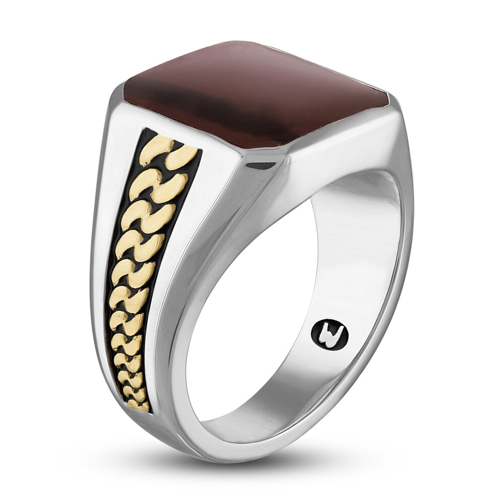 1933 by Esquire Men\'s Natural Chalcedony Ring 14K Two-Tone Gold/Sterling Silver 6uo6qM8K 1933 by Esquire Men\'s Natural Chalcedony Ring 14K Two-Tone Gold/Sterling Silver 6uo6qM8K