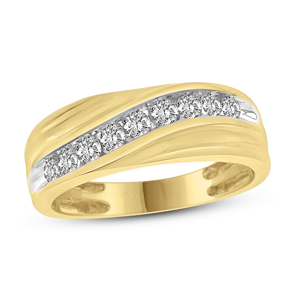 Diamond Wedding Band 1/2 ct tw Round 10K Yellow Gold 6yL3RWxG Diamond Wedding Band 1/2 ct tw Round 10K Yellow Gold 6yL3RWxG