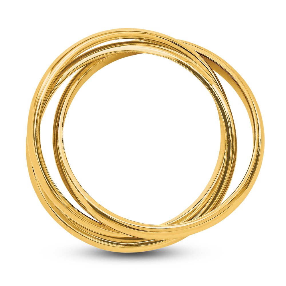 Polished Rolling Ring 14K Yellow Gold 70CFi0cB Polished Rolling Ring 14K Yellow Gold 70CFi0cB