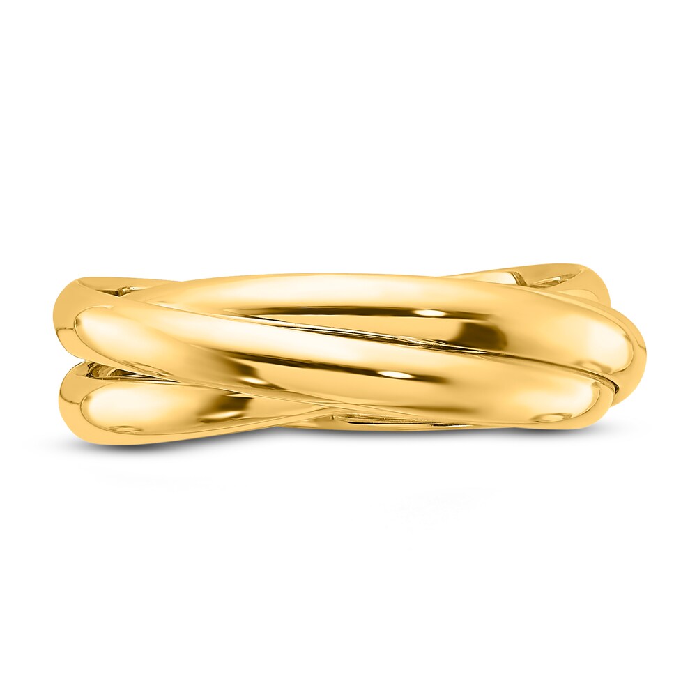 Polished Rolling Ring 14K Yellow Gold 70CFi0cB Polished Rolling Ring 14K Yellow Gold 70CFi0cB