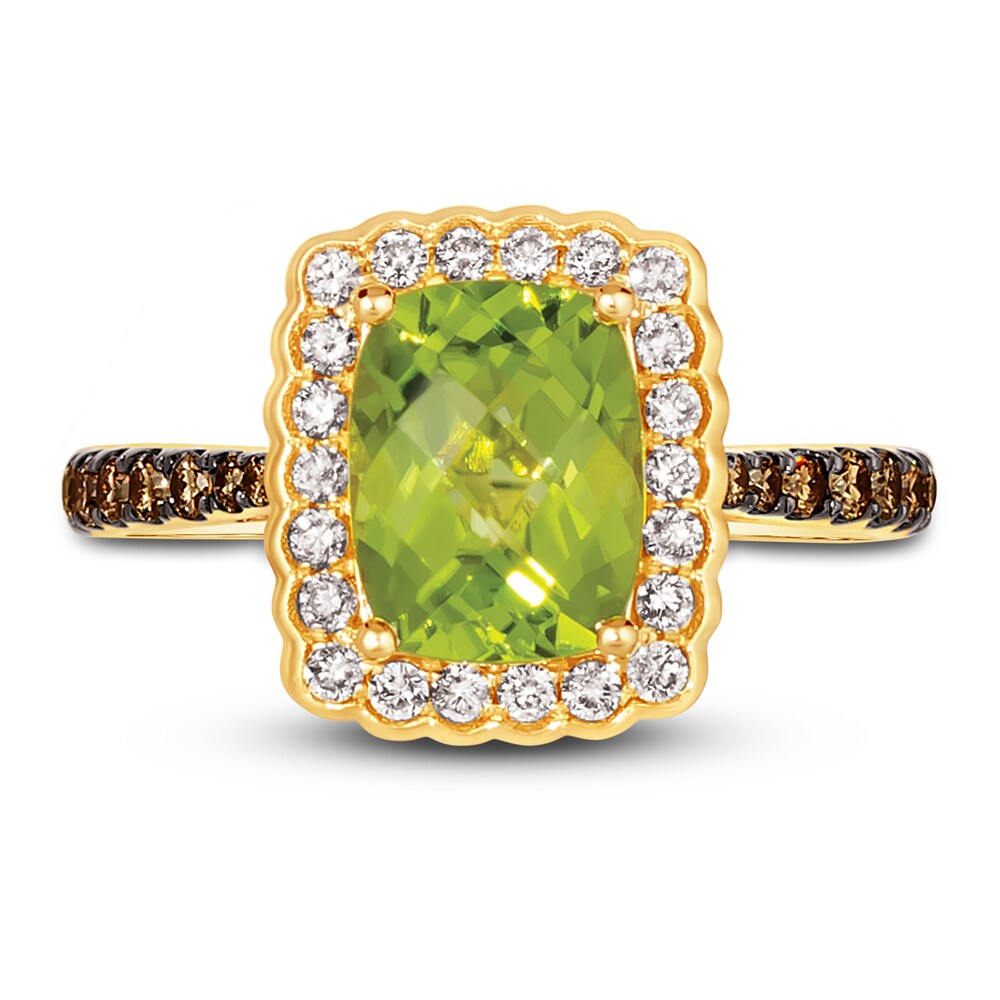 Le Vian Natural Peridot Ring 1/2 ct tw Diamonds 14K Honey Gold 70IovoAz