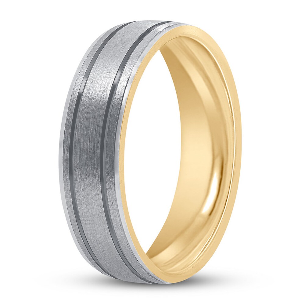 Wedding Band Platinum/18K Yellow Gold 6mm 7BILzzh9 Wedding Band Platinum/18K Yellow Gold 6mm 7BILzzh9