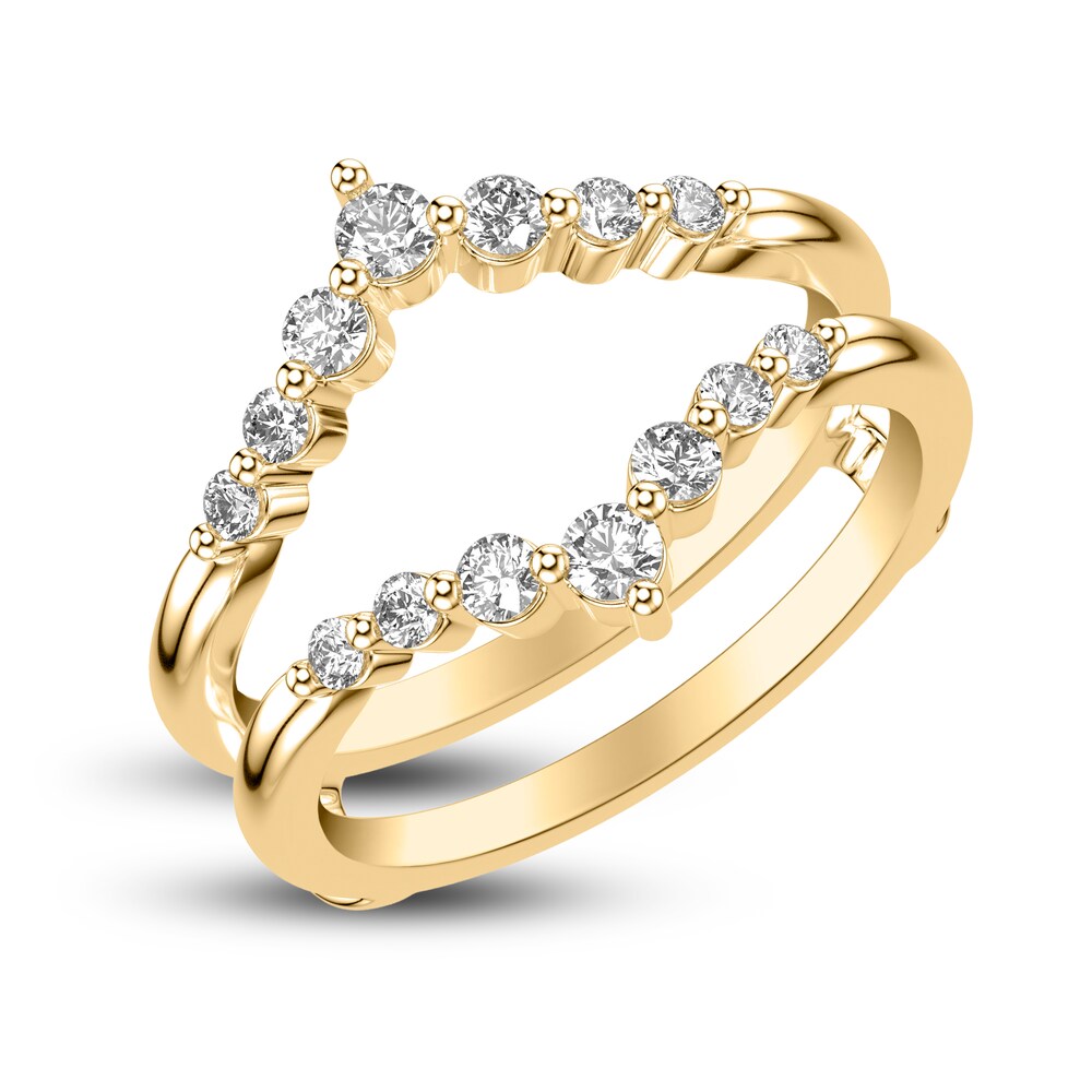 Diamond Chevron Enhancer Ring 1/2 ct tw Round 14K Yellow Gold 7ClkmtRS Diamond Chevron Enhancer Ring 1/2 ct tw Round 14K Yellow Gold 7ClkmtRS