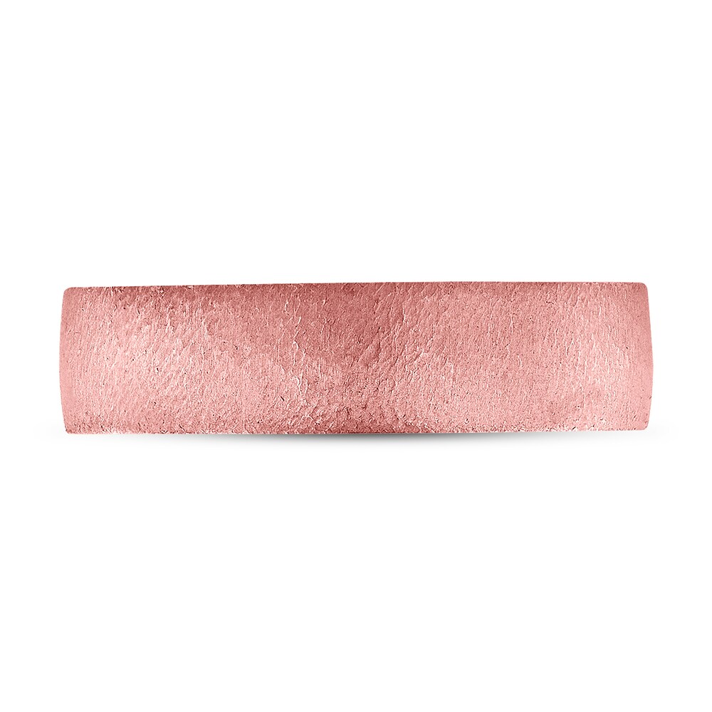 Men\'s Burr Satin Wedding Band 14K Rose Gold 6mm 7Ezh26OH Men\'s Burr Satin Wedding Band 14K Rose Gold 6mm 7Ezh26OH