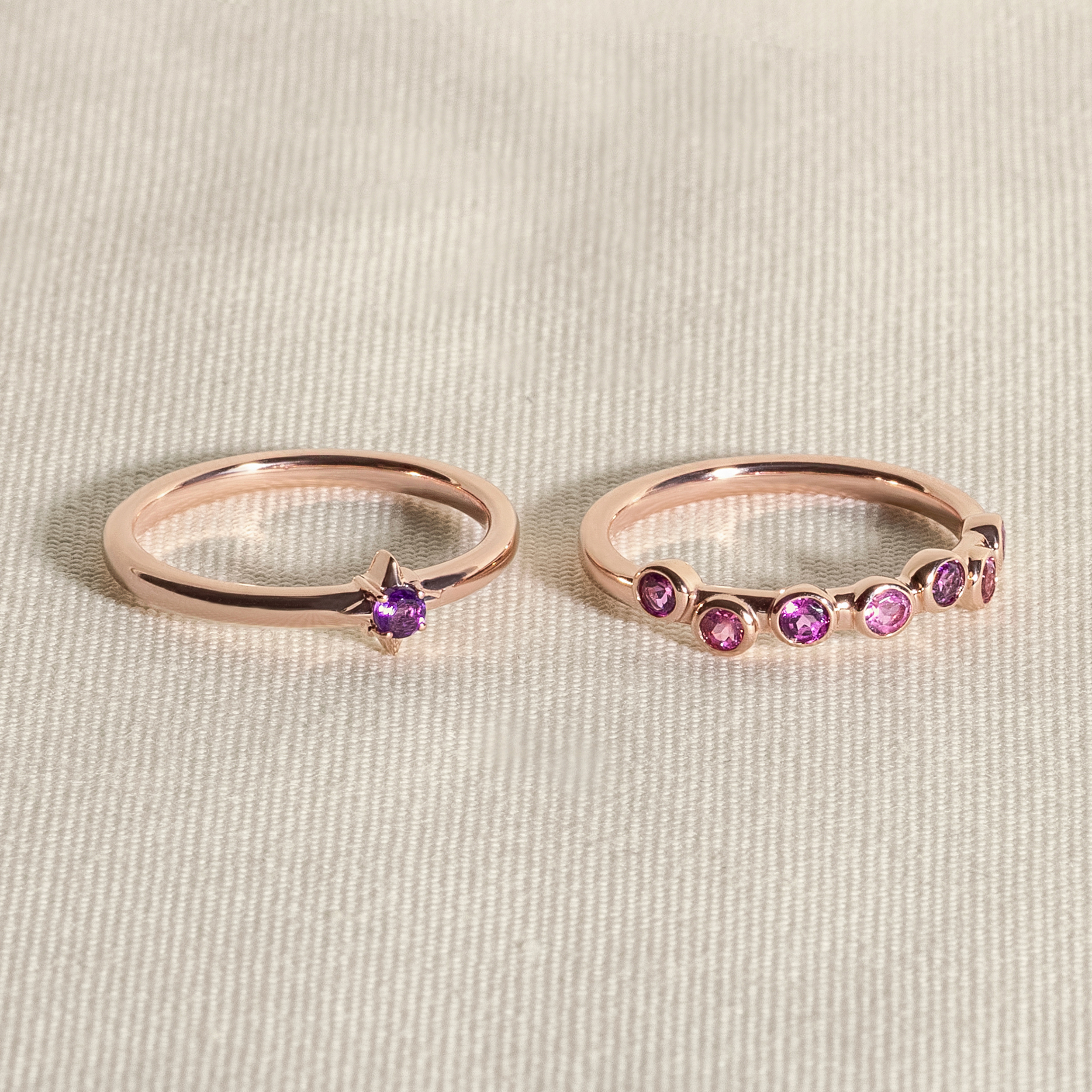Juliette Maison Natural Pink Tourmaline & Natural Amethyst Ring 10K White Gold 7Fau3BpC Juliette Maison Natural Pink Tourmaline & Natural Amethyst Ring 10K White Gold 7Fau3BpC