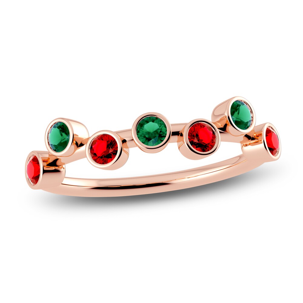 Juliette Maison Natural Emerald & Natural Ruby Ring 10K Rose Gold 7KdUw1DQ Juliette Maison Natural Emerald & Natural Ruby Ring 10K Rose Gold 7KdUw1DQ