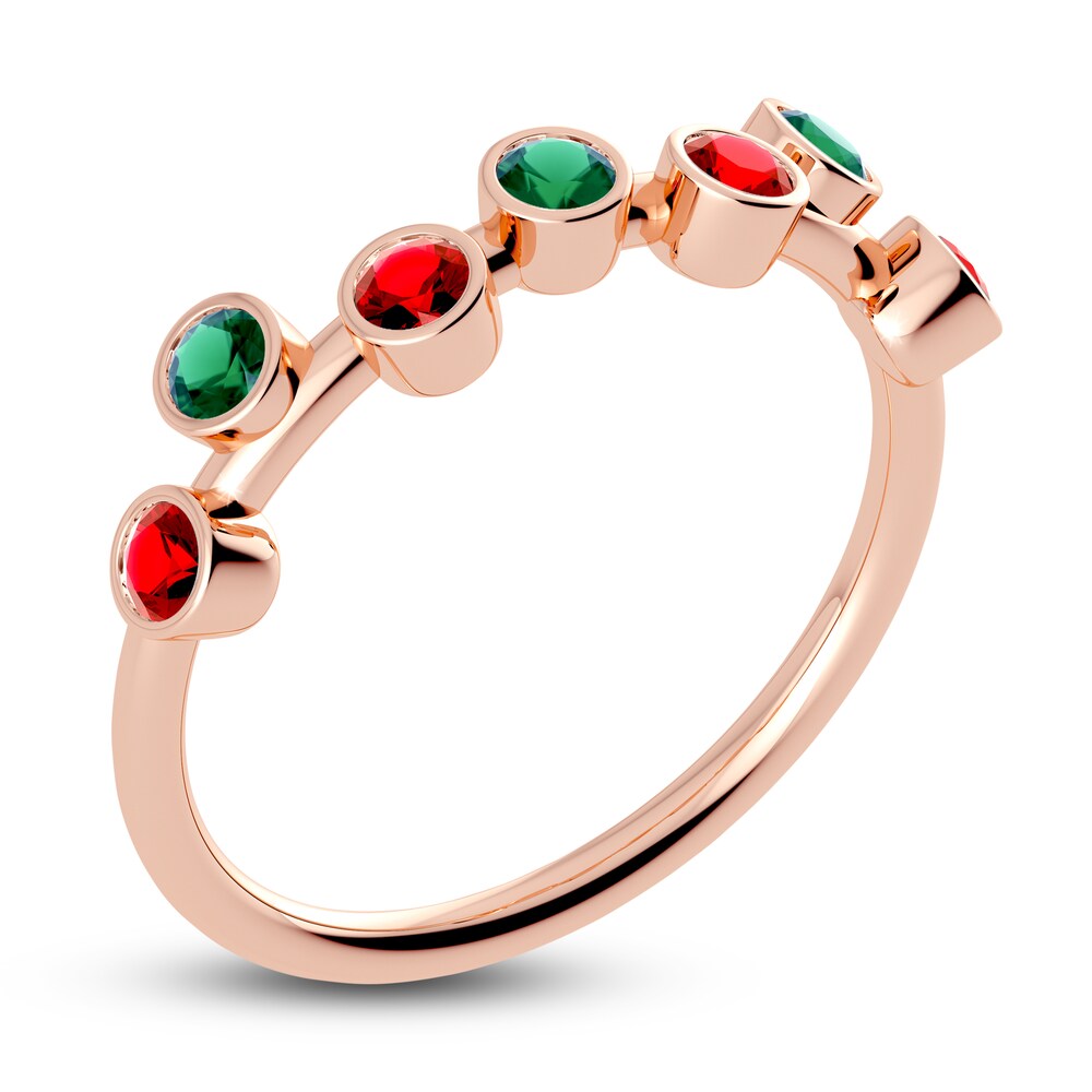 Juliette Maison Natural Emerald & Natural Ruby Ring 10K Rose Gold 7KdUw1DQ Juliette Maison Natural Emerald & Natural Ruby Ring 10K Rose Gold 7KdUw1DQ