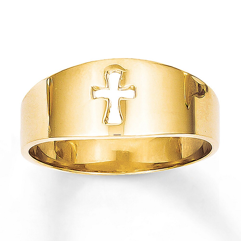 Women's Cross Ring 14K Yellow Gold 7Kg0X08t Women's Cross Ring 14K Yellow Gold 7Kg0X08t