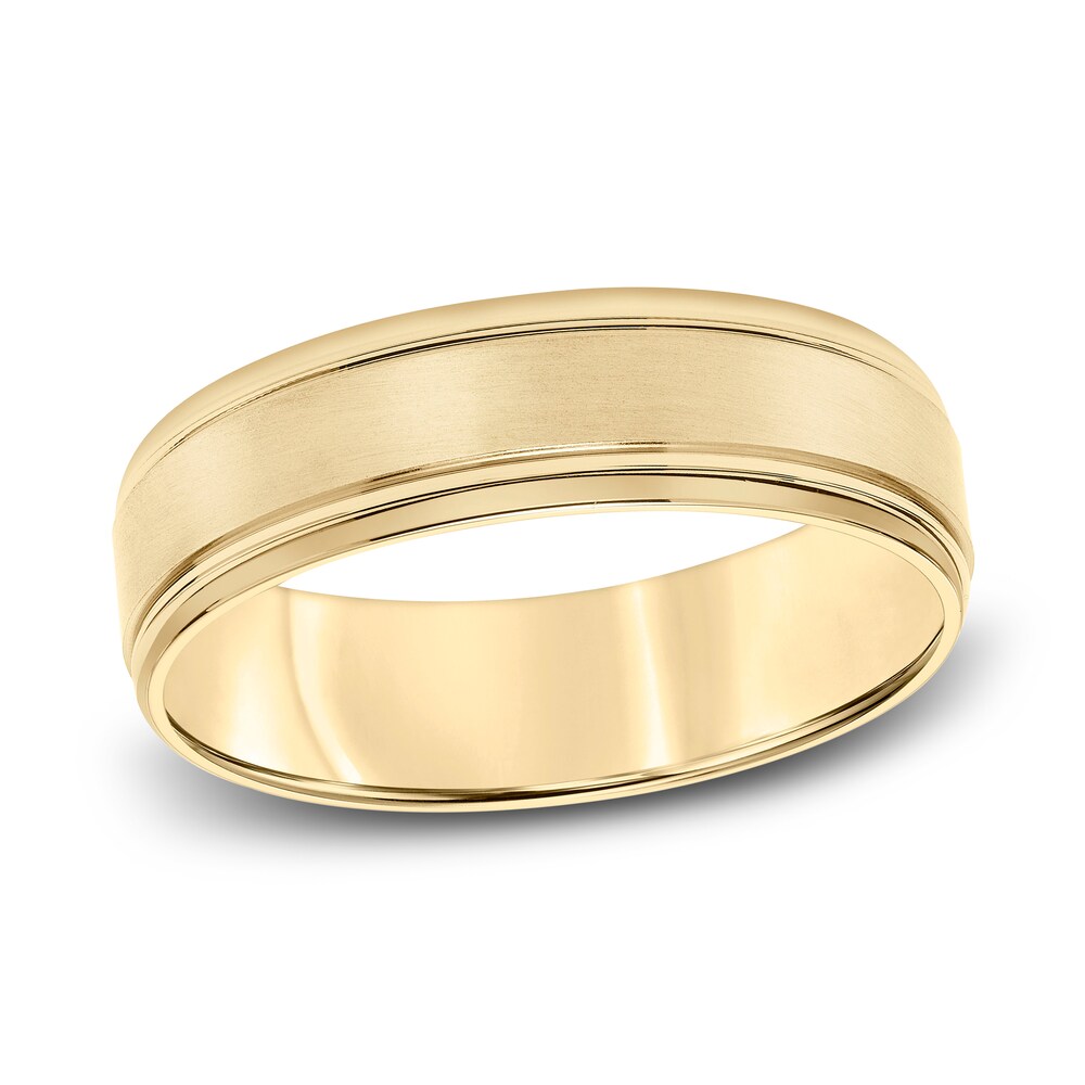Brushed Wedding Band 10K Yellow Gold 7W96kbMg Brushed Wedding Band 10K Yellow Gold 7W96kbMg