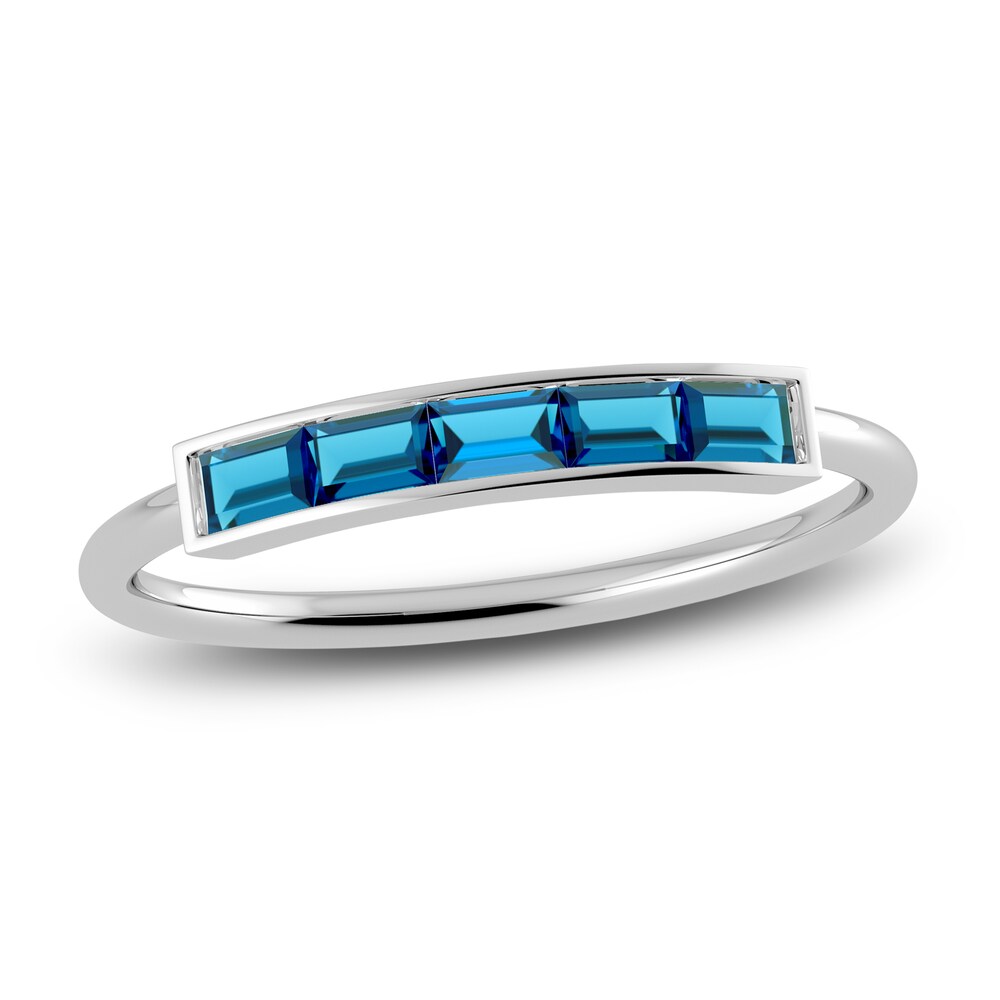Juliette Maison Natural Blue Zircon Baguette Bar Ring 10K White Gold 7aQu5TOt Juliette Maison Natural Blue Zircon Baguette Bar Ring 10K White Gold 7aQu5TOt